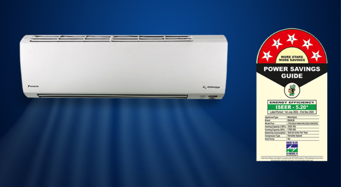 DAIKIN 24,000BTU/H DC INVERTER SPLIT TYPE WALL MOUNTED AIR CONDITIONER W/STREAMER DISCHARGE TECHNOLOGY SMART WI-FI