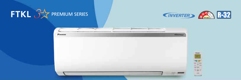 DAIKIN 9,000BTU/H DC INVERTER SPLIT TYPE WALL MOUNTED AIR CONDITIONER W/PATENTED SWING TECHNOLOGY